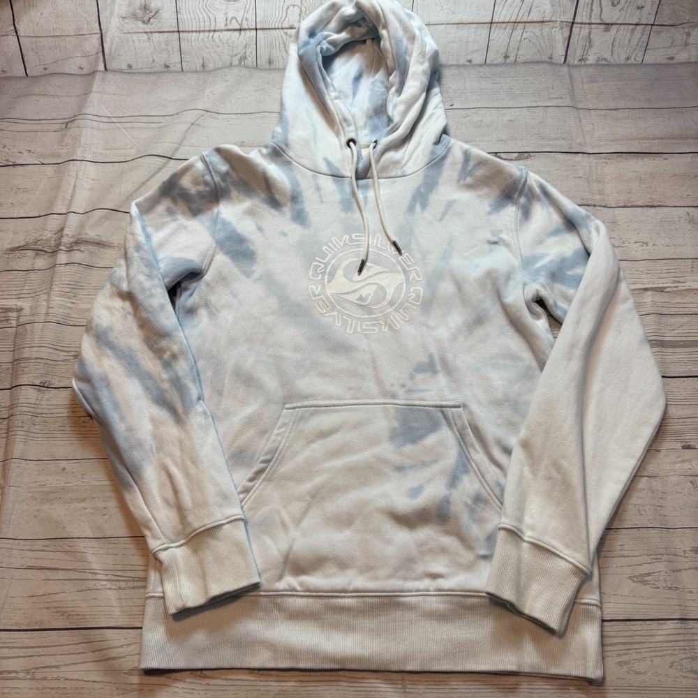 QuickSilver Pullover Hoodie Sweatshirt Outdoor Surfing Tie Dye Men's Size Small